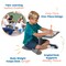 The Surf Portable Lap Desk, Kids Floor Desk, One-Piece Writing Table, Flexible Seating, 10-Pack